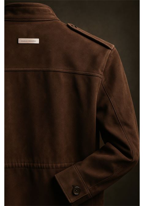 Giubbotto Uomo in Pelle Marrone con Colletto Coreana - Paolo Pecora Milano PAOLO PECORA | Giubbotti | ZO21 T2002230